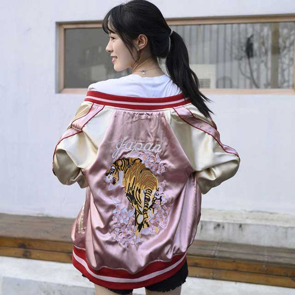 Hypest Fit Japanese Tiger Bomber Jacket, Letterman Jacket