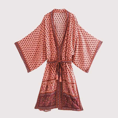 Long Boho Kimono Cardigan