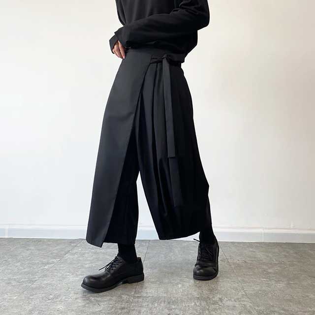 JAPANESE Woman Hakama Umanori Pants Type free size 100cm BLACK D5070 | eBay
