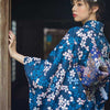 Navy and White Floral Kimono | Eiyo Kimono
