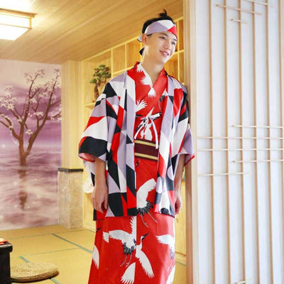 Red Kimono Robe | Eiyo Kimono