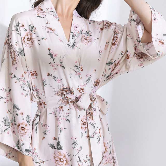 Silk Kimono Robe | Eiyo Kimono