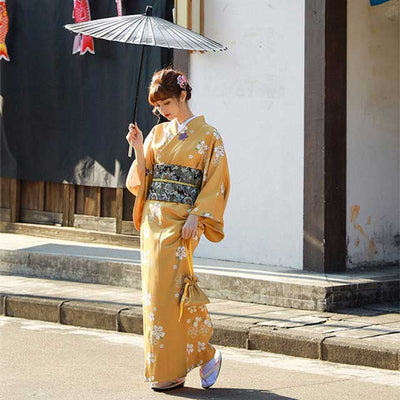 Japanese Yellow Kimono | Eiyo Kimono